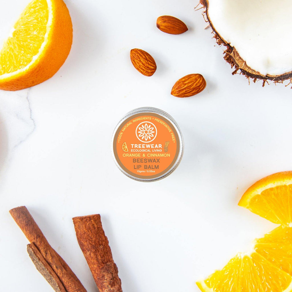 Natural Wax Lip Balm - Orange & Cinnamon - TreeWear - Ecological Living | Eco-friendly lifestyle products | 100% Natural | Sustainable | Tree Contribution