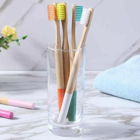 Premium Bamboo Toothbrush | Pack of 4 | Medium Hardness