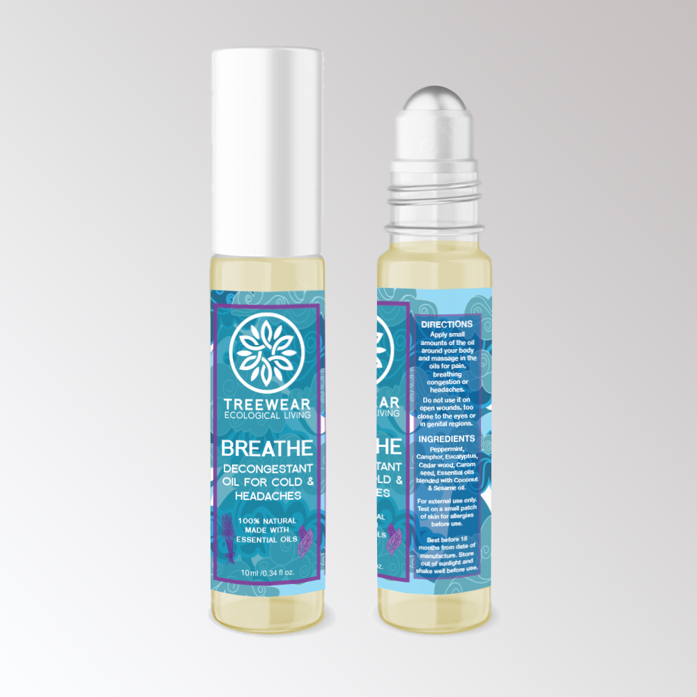 Breathe - Oil for Headaches & Colds (10ml) handy roll-on