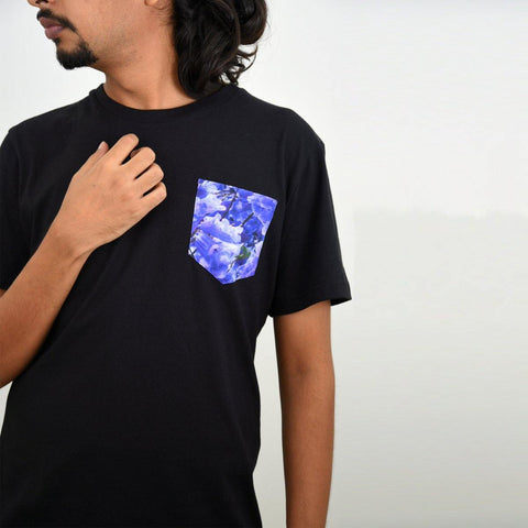 Men's Black Jacaranda Pocket T-shirt
