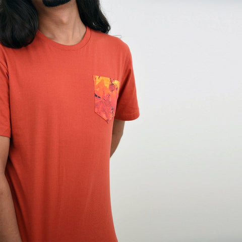 Men's Red Maple Pocket T-shirt