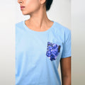 Women's Blue Jacaranda Pocket T-shirt