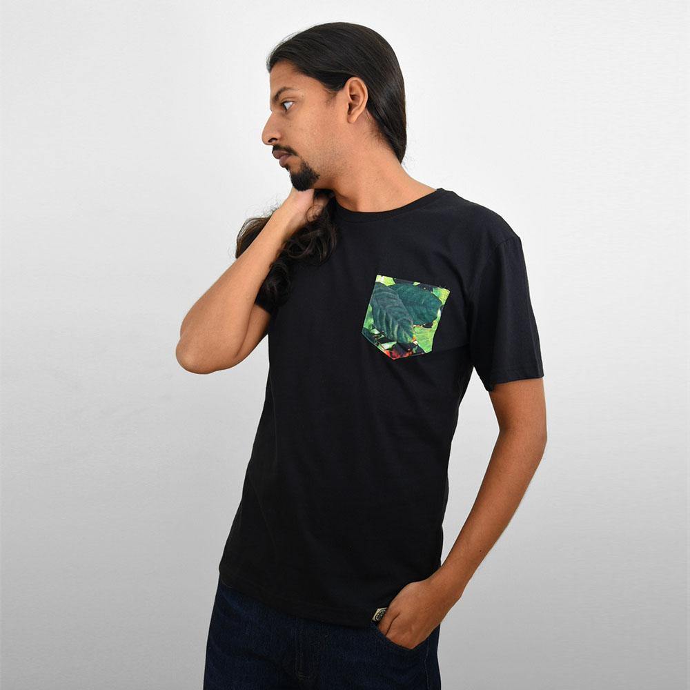 Men's Black Coffee Pocket T-shirt