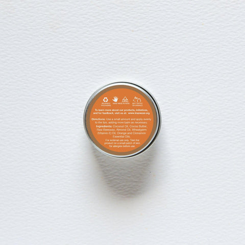 Natural Wax Lip Balm - Orange & Cinnamon